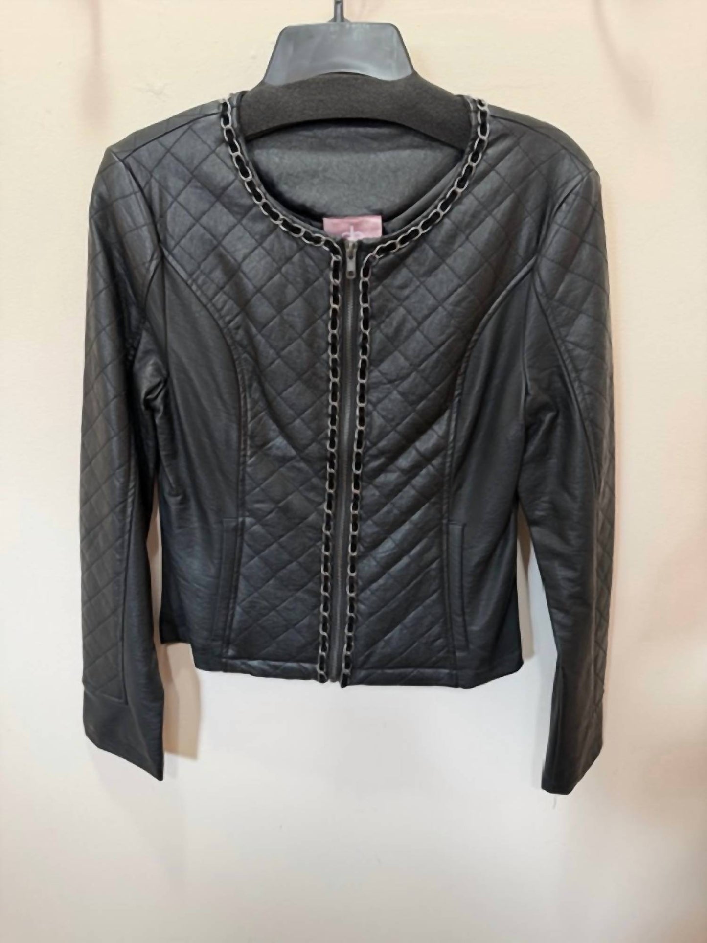 Damen Steppjacke aus Kunstleder