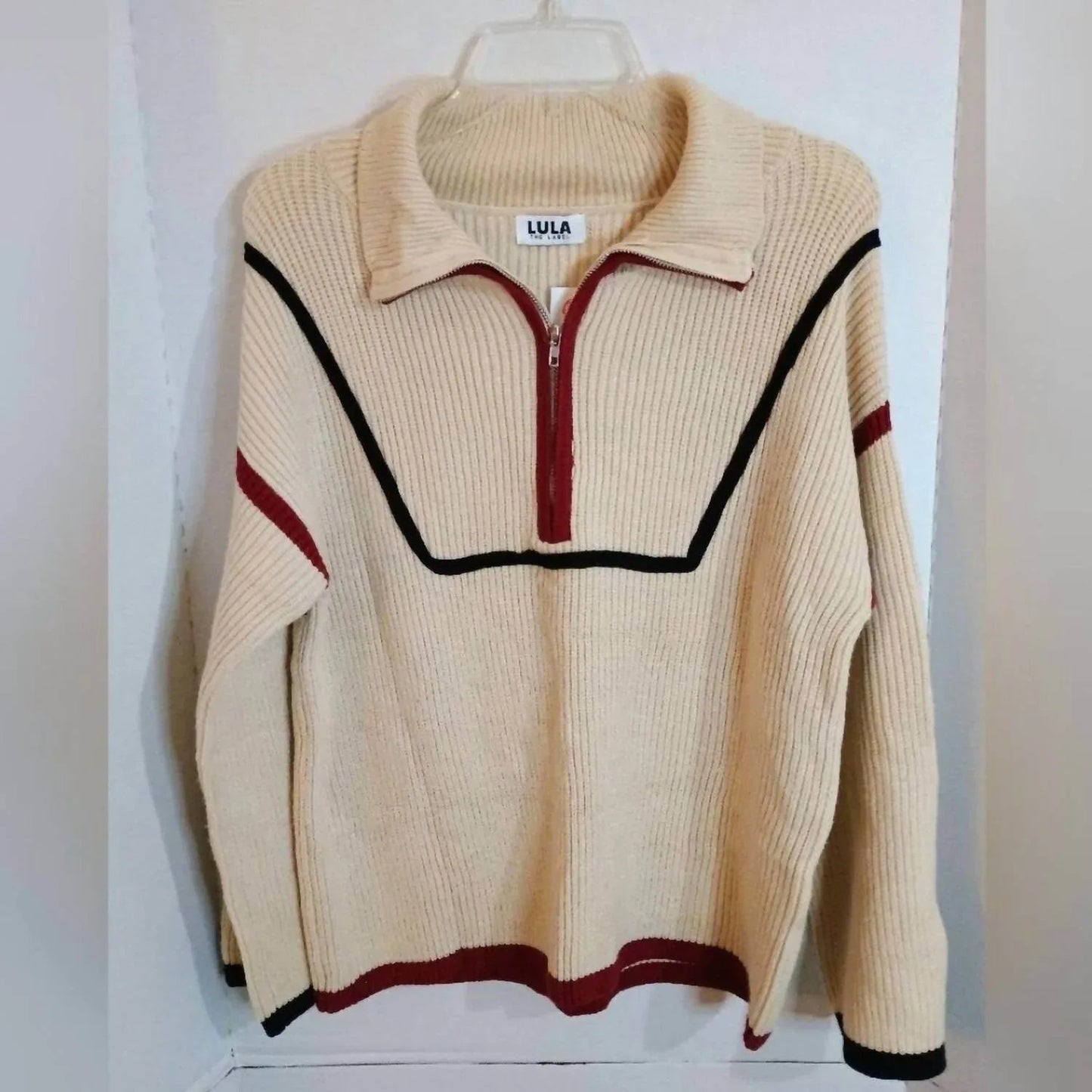 Quarterback Keeper Kontrast-Quarter-Zip-Pullover