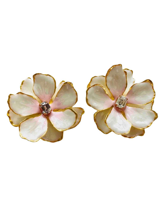 Damen Braut Schmuckschatulle Blumen Ohrringe