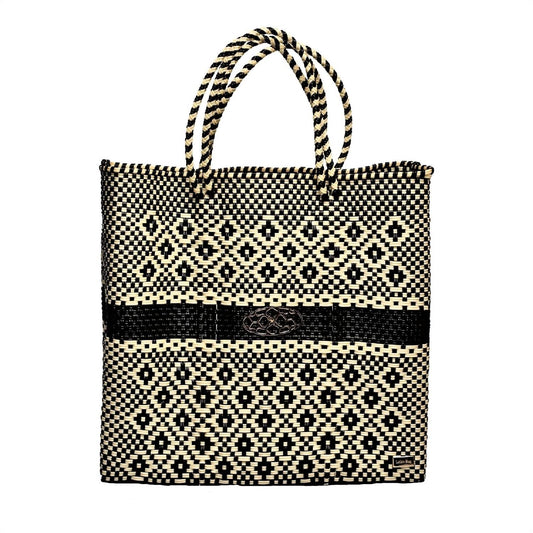 Women's Medium Handmade Aztec Stripe Shoulder Strap Tote Bag