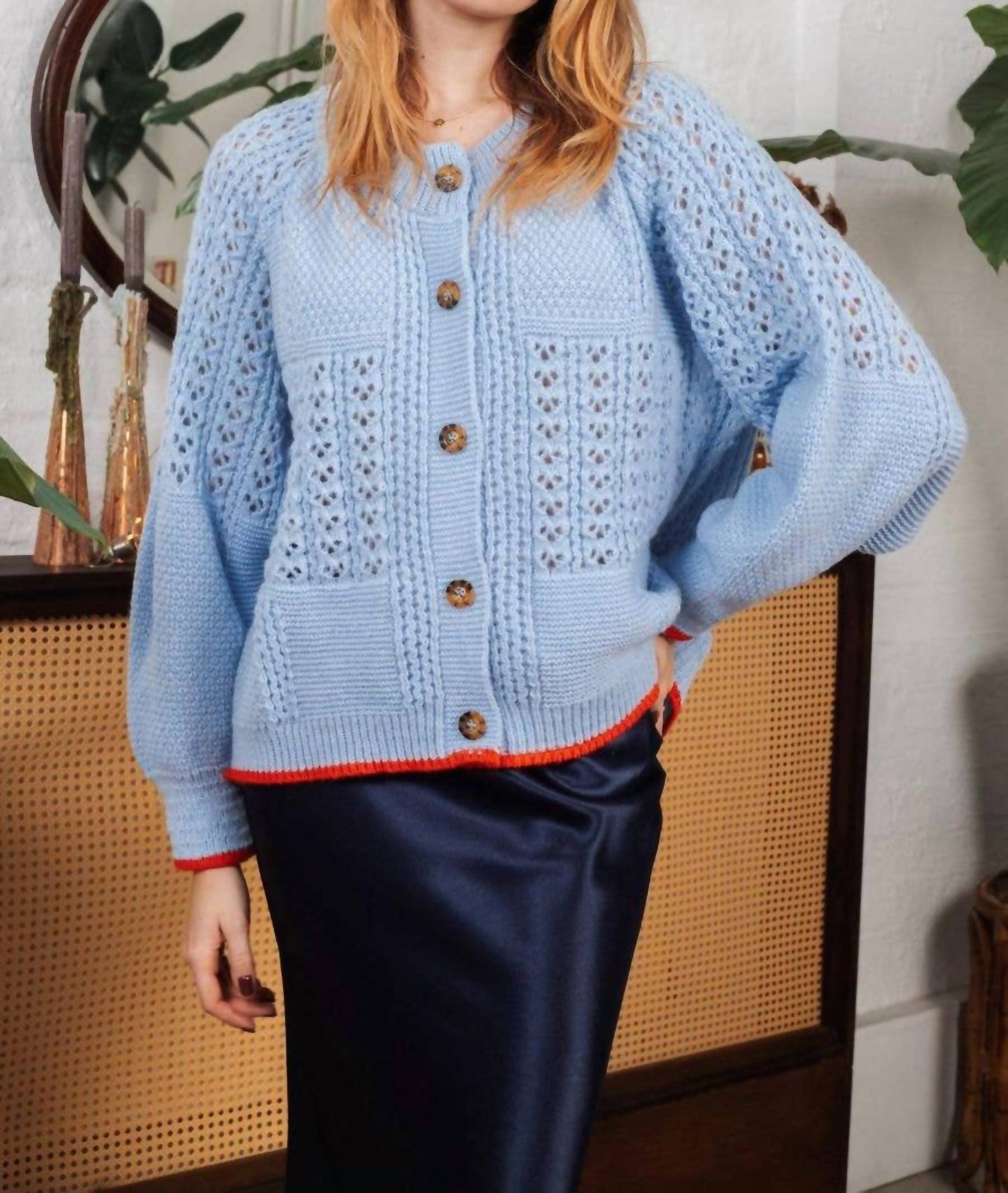 Brigit Pointelle Strickjacke