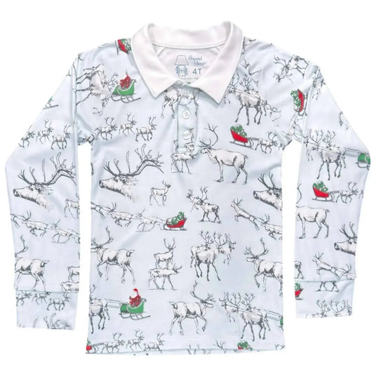 Kinder-Langarm-Poloshirt