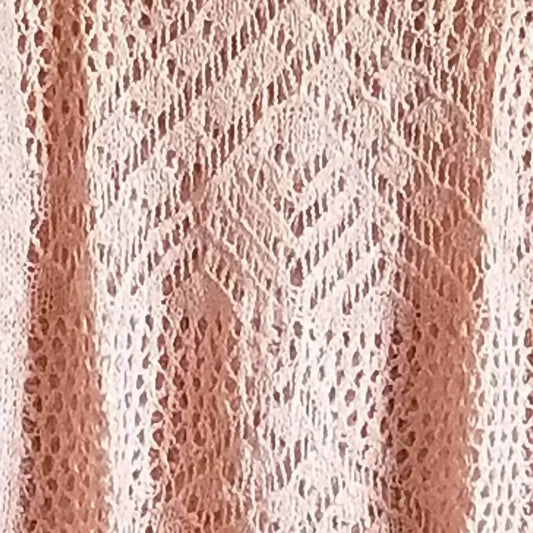 Women's Crochet Open Knit Top with Fringe