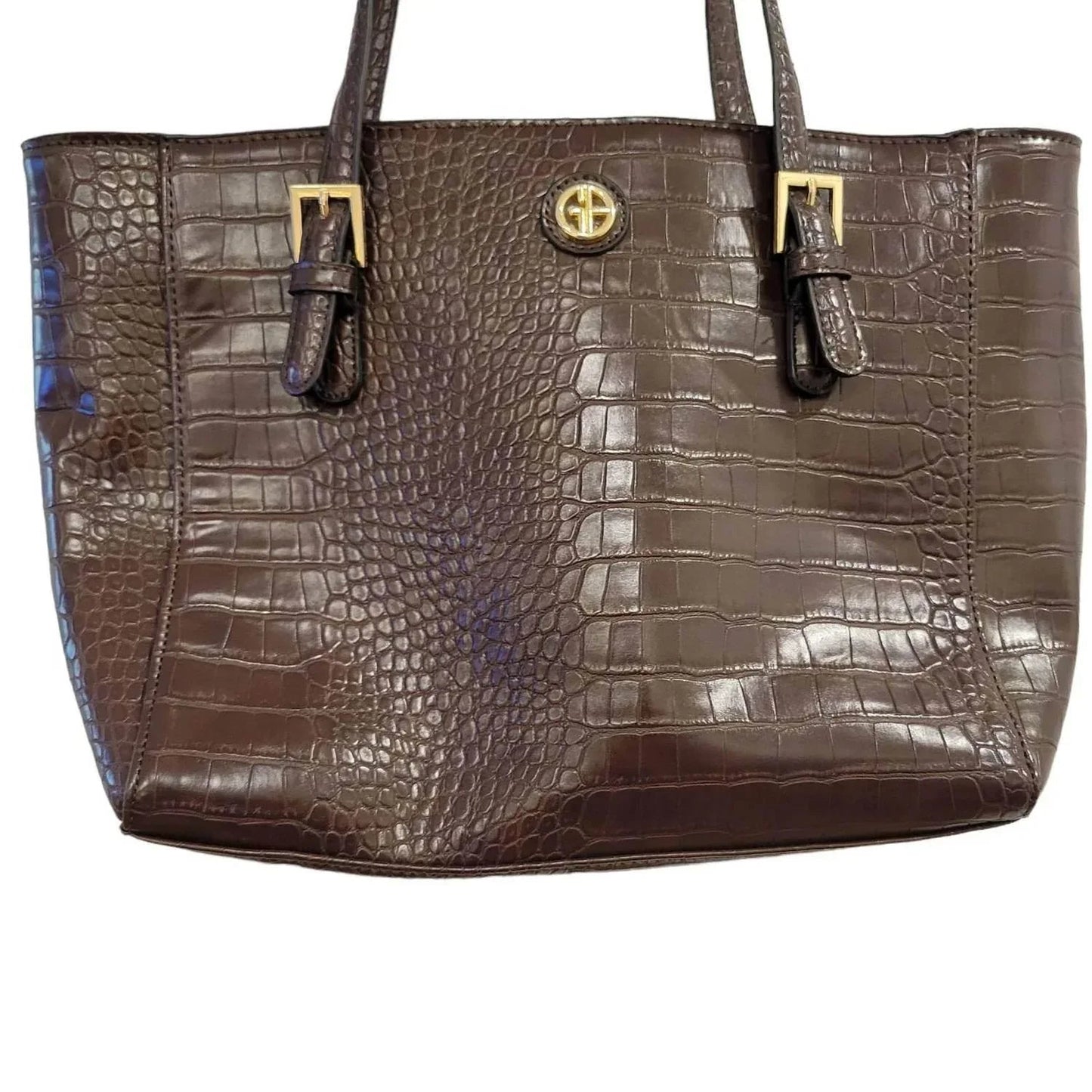 Croc-embossed Tote Bag