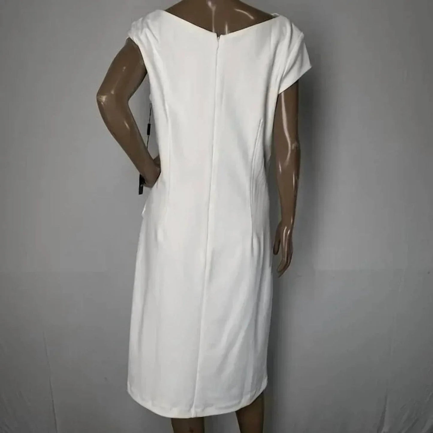 Midi-Kleid mit überschnittenen Ärmeln und Raffungen