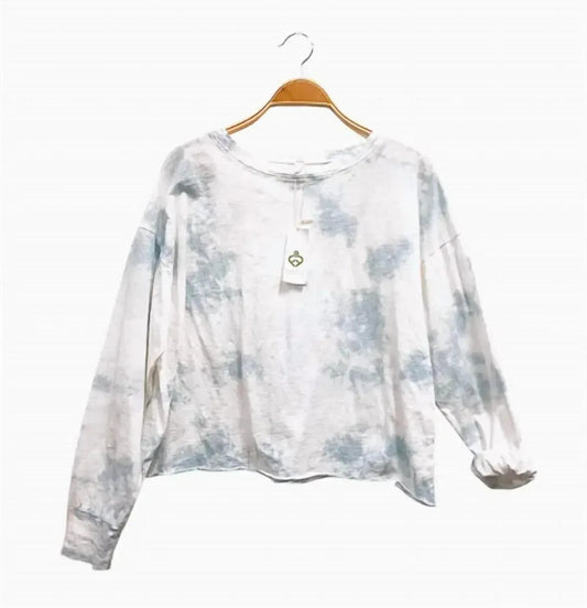 Women's Tie Dye Cotton Slub Pullover Top