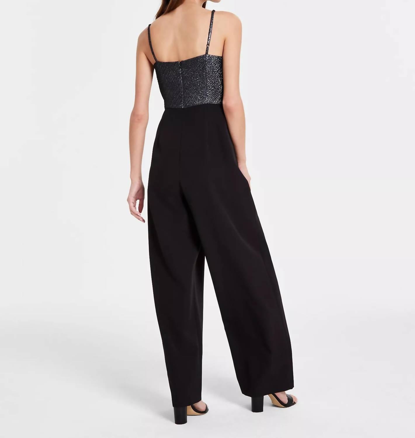 Jacquard-Jumpsuit mit Oversize-Schleife