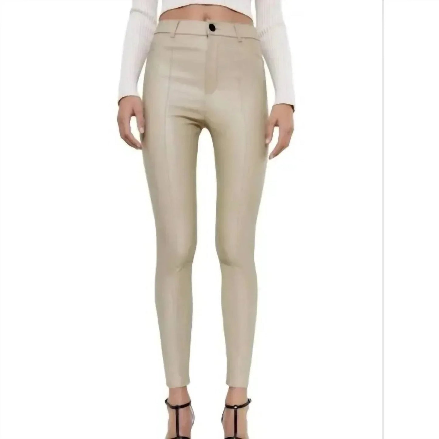 Beschichtete Skinny-Leggings