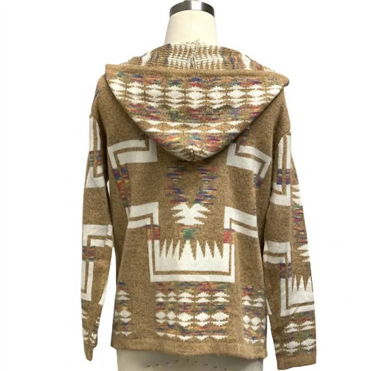 Azteken-Kapuzenpullover für Damen