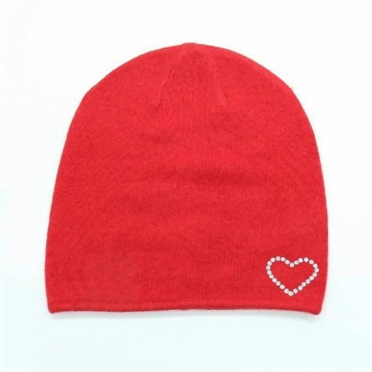 Women's Crystal Heart Boyfriend Hat