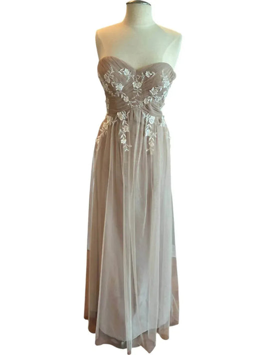 Women's Strapless Floral Gown