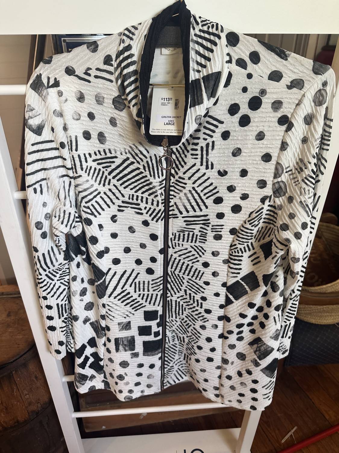 Bedruckte Damen-Reißverschlussjacke