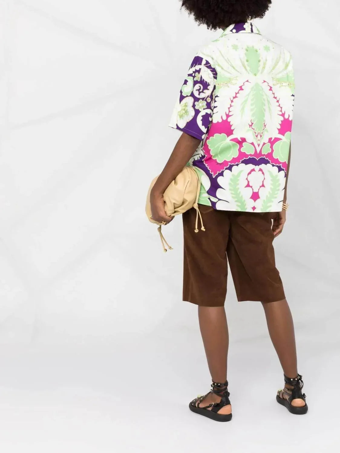 Embellished Floral Print Shirt