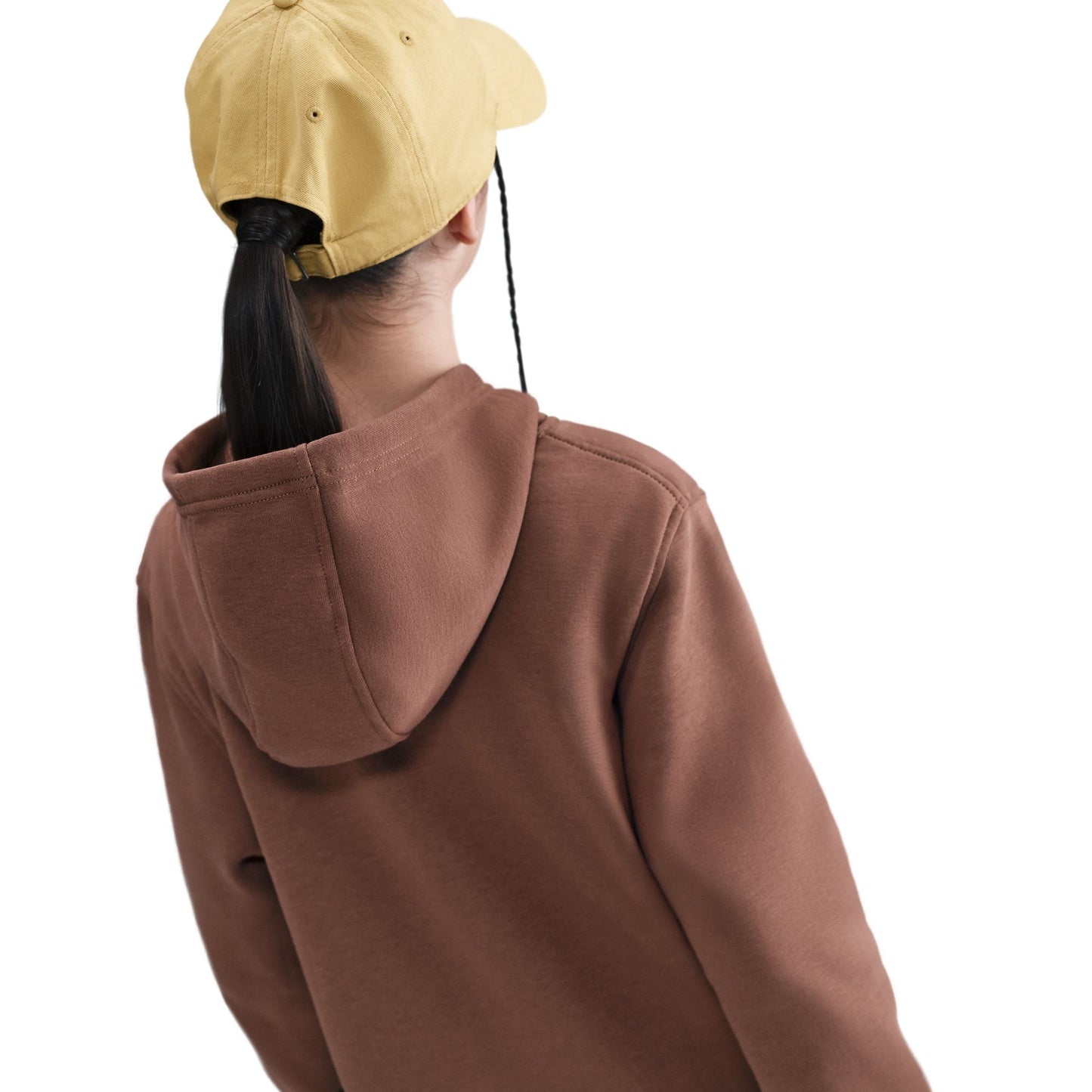 Nike Kinder Fleece-Pullover-Hoodie – Fauna Braun/Weiß