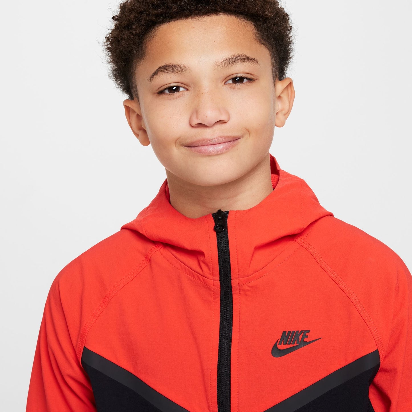 Nike Jungen Tech Fleece Hoodie - Schwarz/Hellrot
