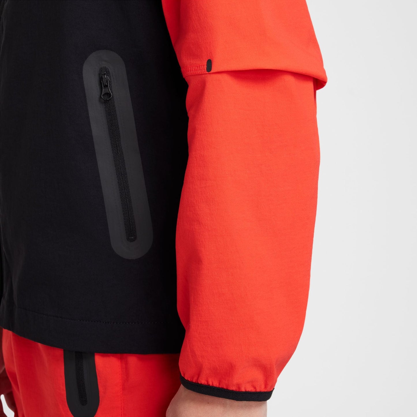 Nike Jungen Tech Fleece Hoodie - Schwarz/Hellrot