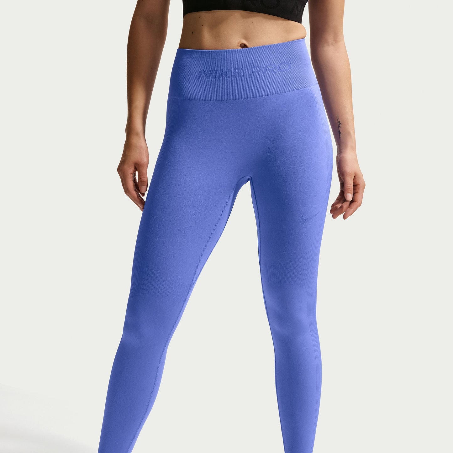 Nike Damen Pro Nahtlose High-Waist Leggings - Blau