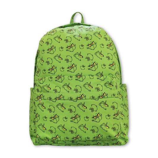 Grüner Kinderweihnachtsrucksack mit Gesicht