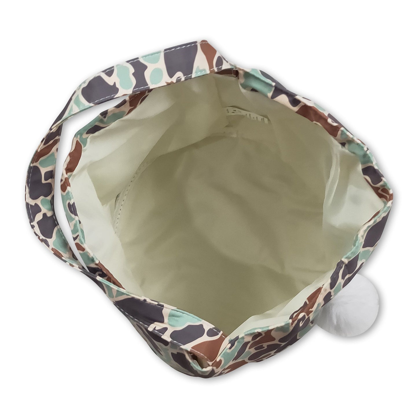 Osterkorb für Jungen mit Camouflage-Hasen-Stickerei