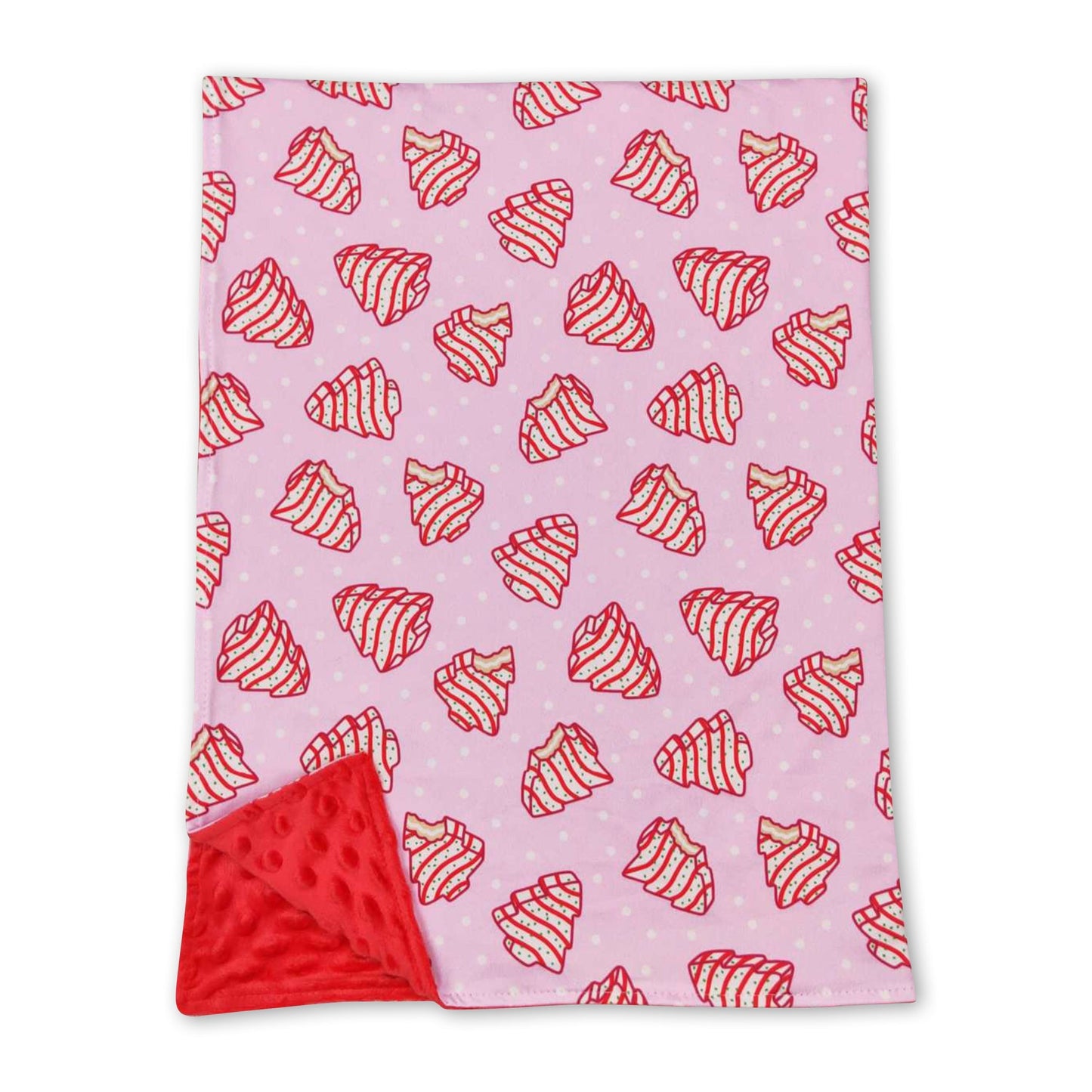 Rosa Weihnachtsbaumkuchen Baby Mädchen Decken