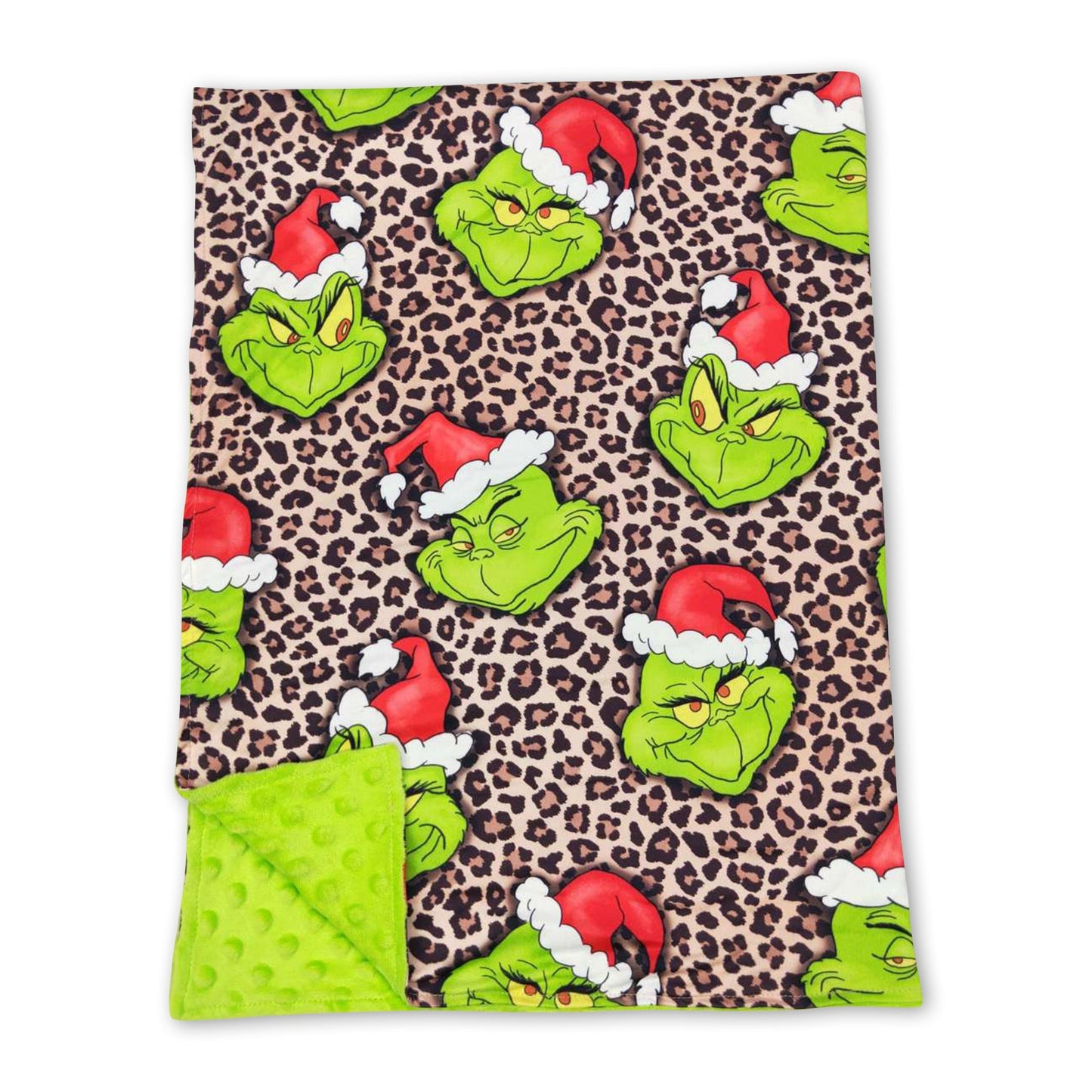 Leoparden-grüne Baby-Weihnachtsdecken für Kinder
