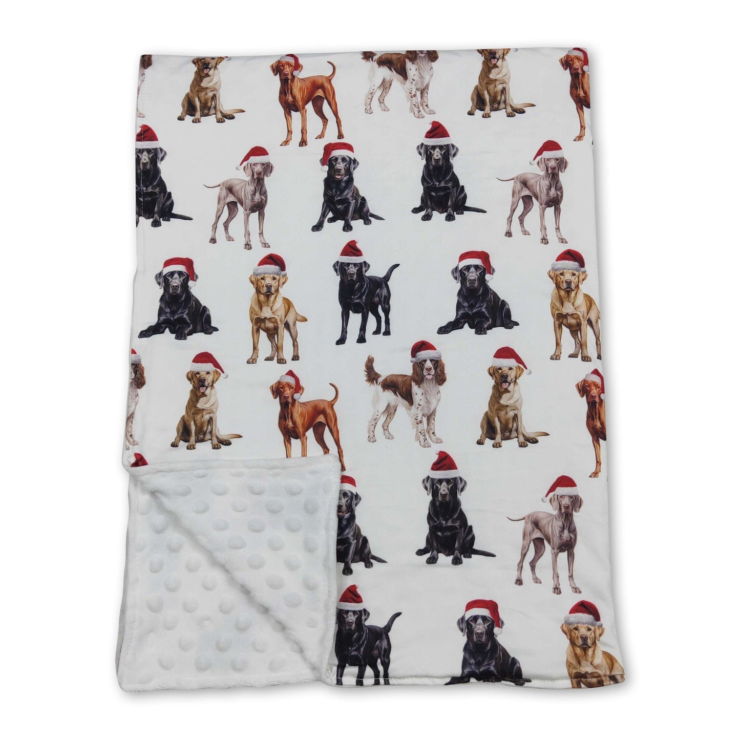 Weihnachtsmützen-Hundemuster Babydecken für Kinder