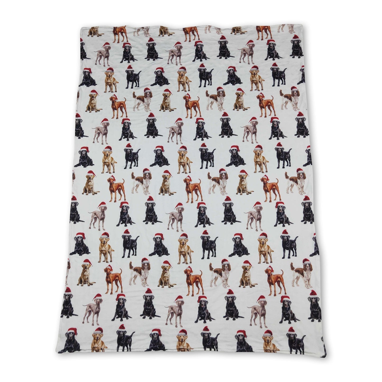Weihnachtsmützen-Hundemuster Babydecken für Kinder