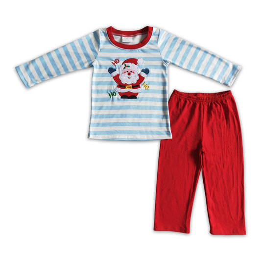Ho ho ho Weihnachtsmann Stickerei Kinder Jungen Weihnachtsoutfits