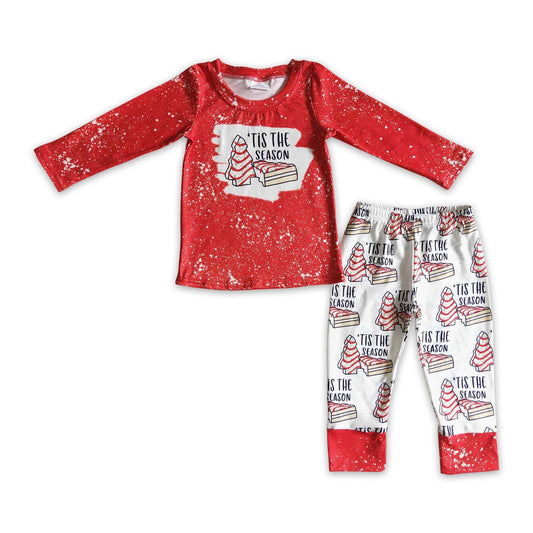 Weihnachts-Jungen-Kleidungsset: Hemd, Hose, rot