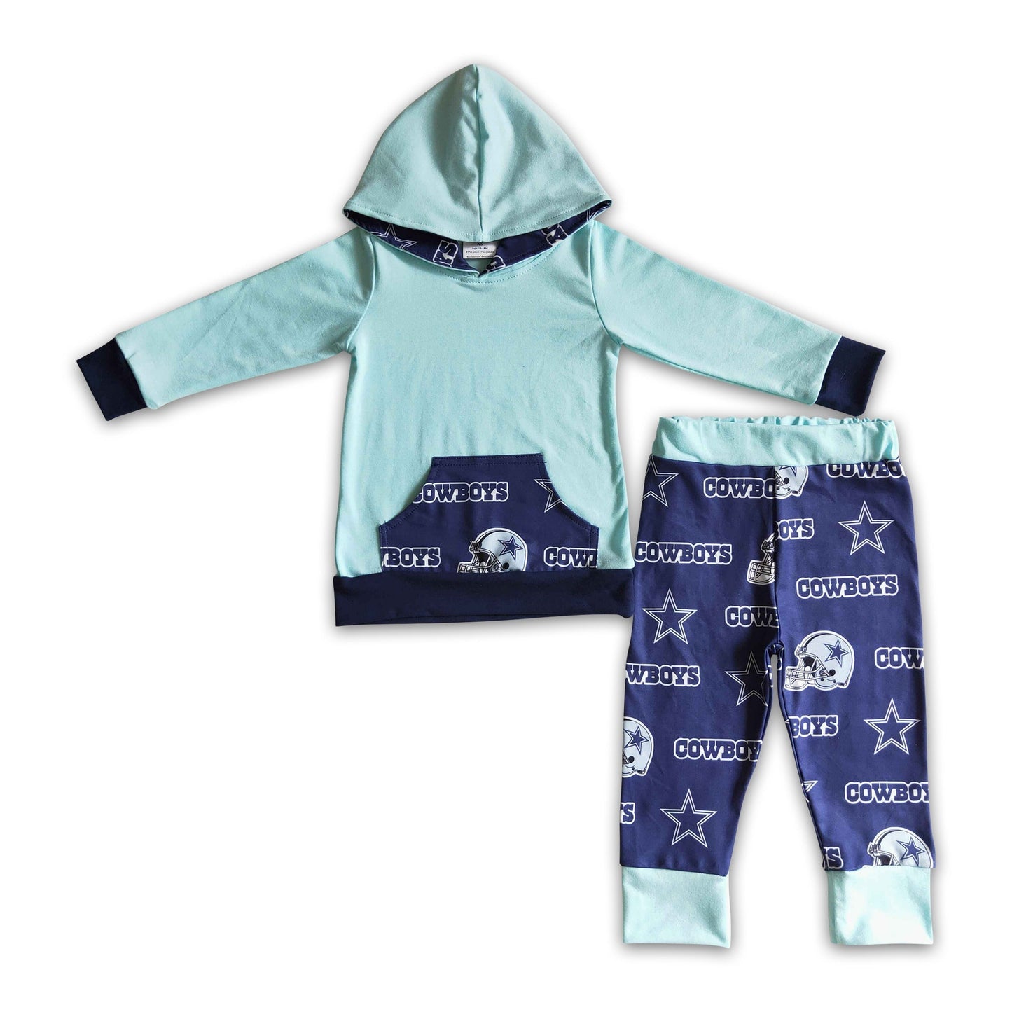 Cowboys Langarm Kinder Jungen Team Hoodie Set