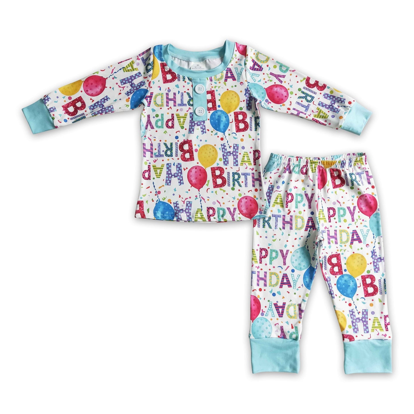 Happy Birthday Ballon Kleidung Kinder Jungen Schlafanzug