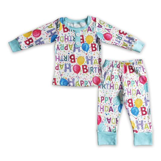Happy Birthday Ballon Kleidung Kinder Jungen Schlafanzug