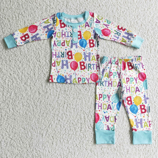 Happy Birthday Ballon Kleidung Kinder Jungen Schlafanzug