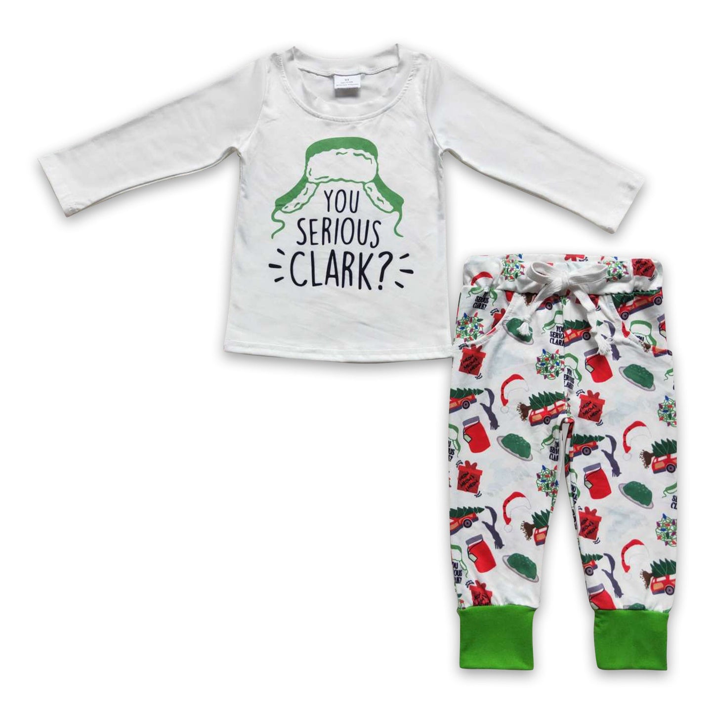 Grüner Hut Weihnachtsbaum LKW Kinder Jungen Outfits