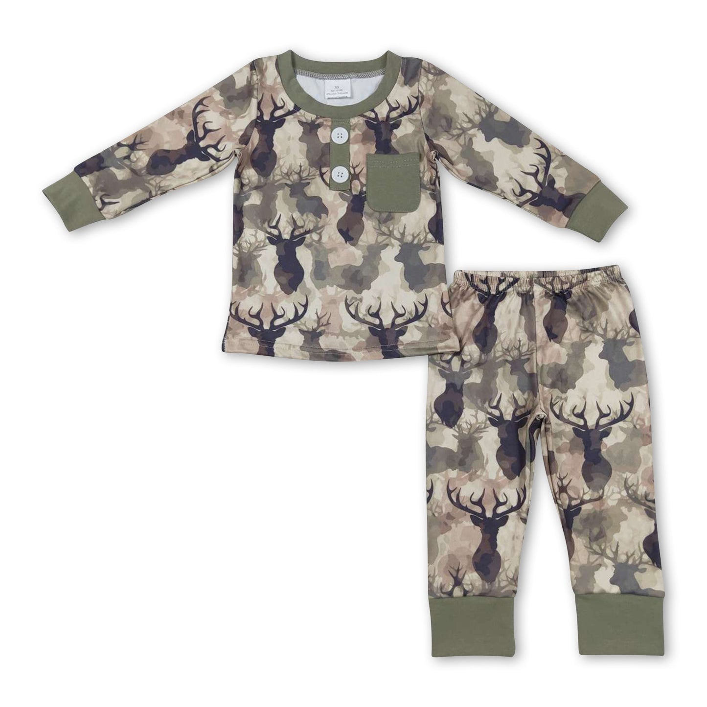 Hirschtasche Langarm Kinder Jungen Pyjama