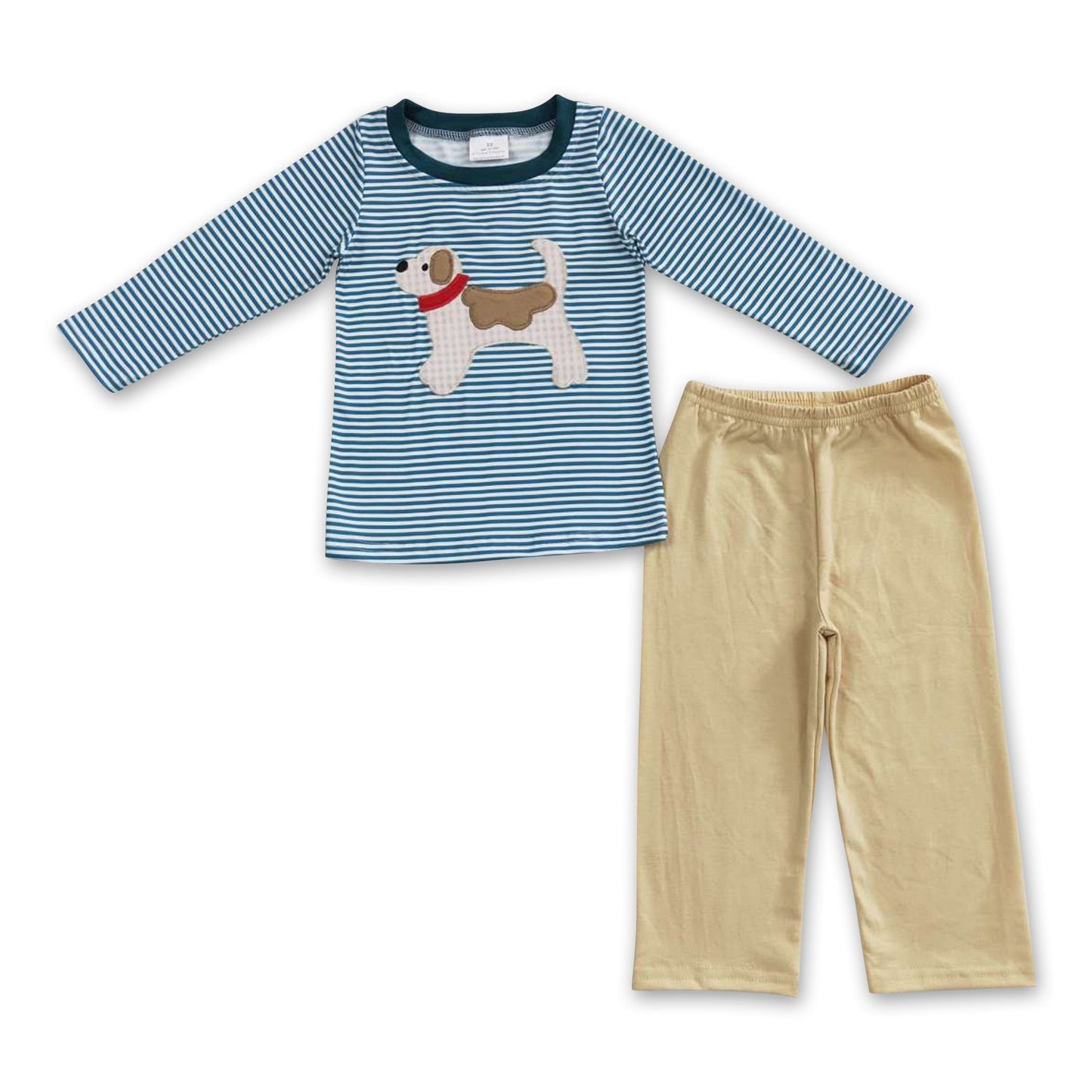 Hundestreifen Langarmshirt Hose Kinder Jungen Kleidung