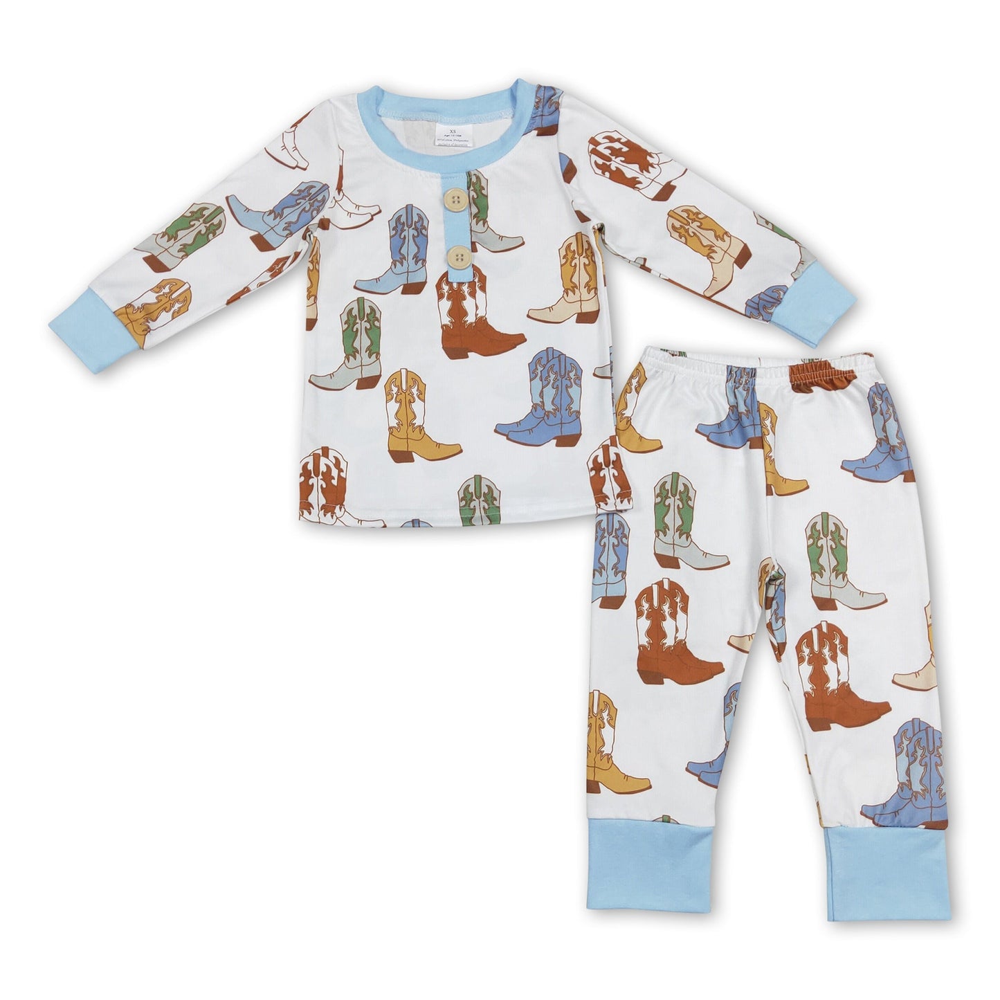 Langarm-Stiefel Kinder Jungen Schlafanzug
