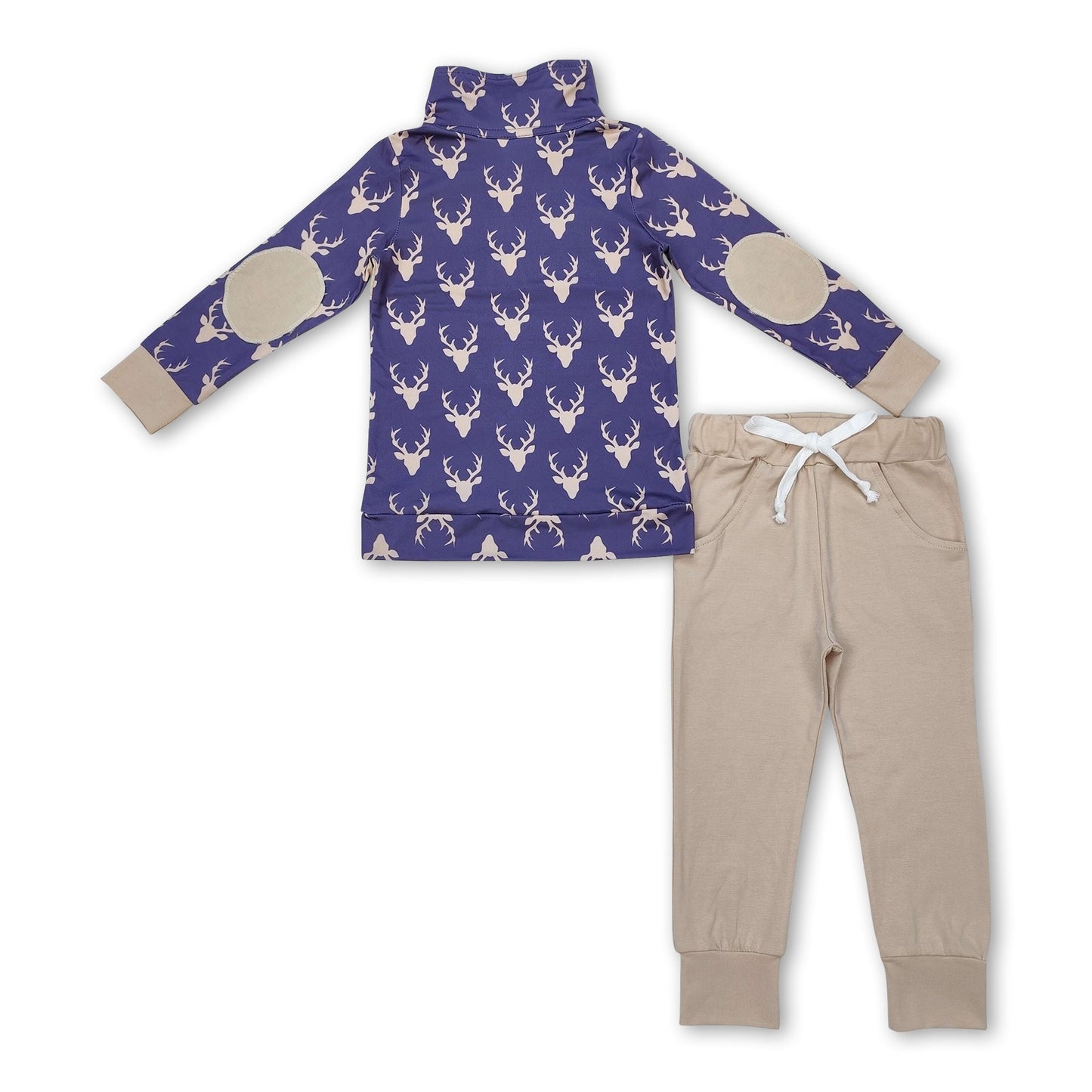 Langarm Hirsch Kinder Jungen Jagd Pullover-Set