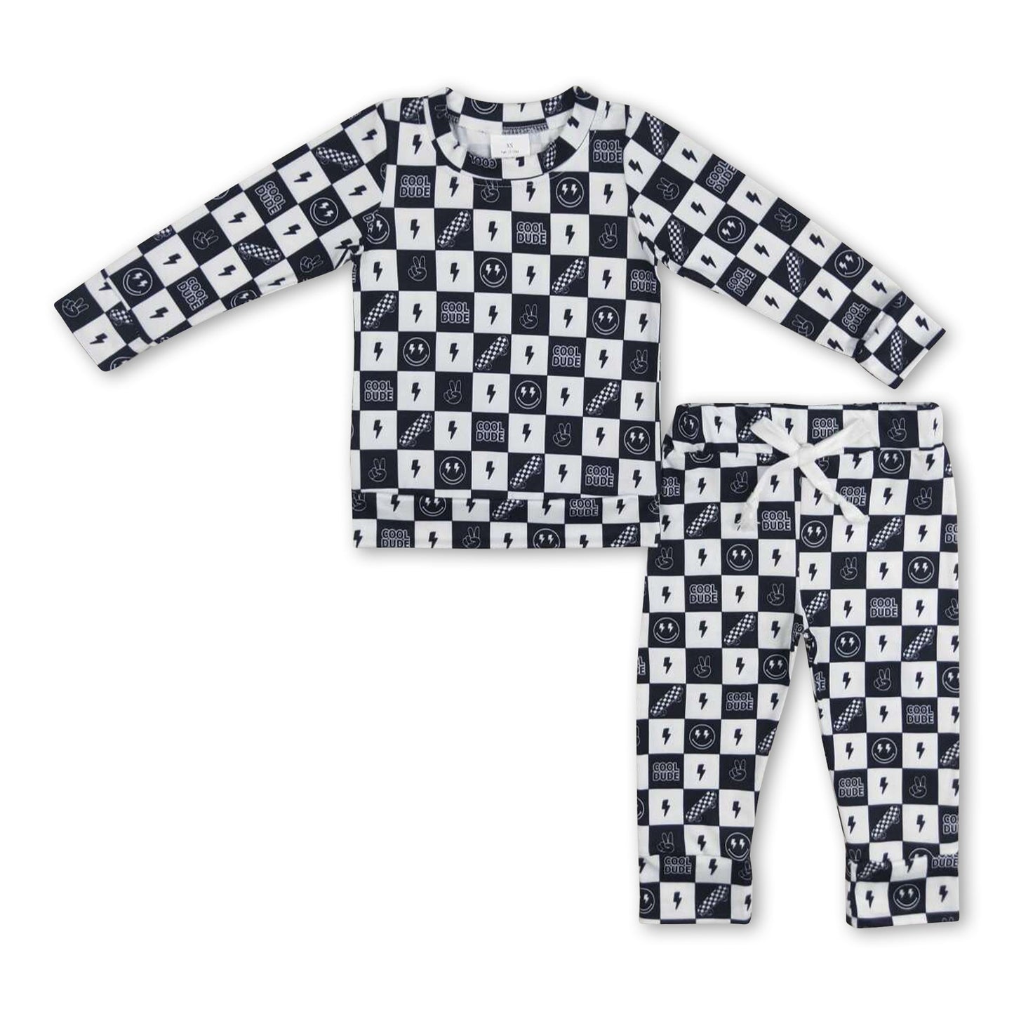 Cool Smile Skateboard Langarmshirt Baby- und Kinderbekleidungsset