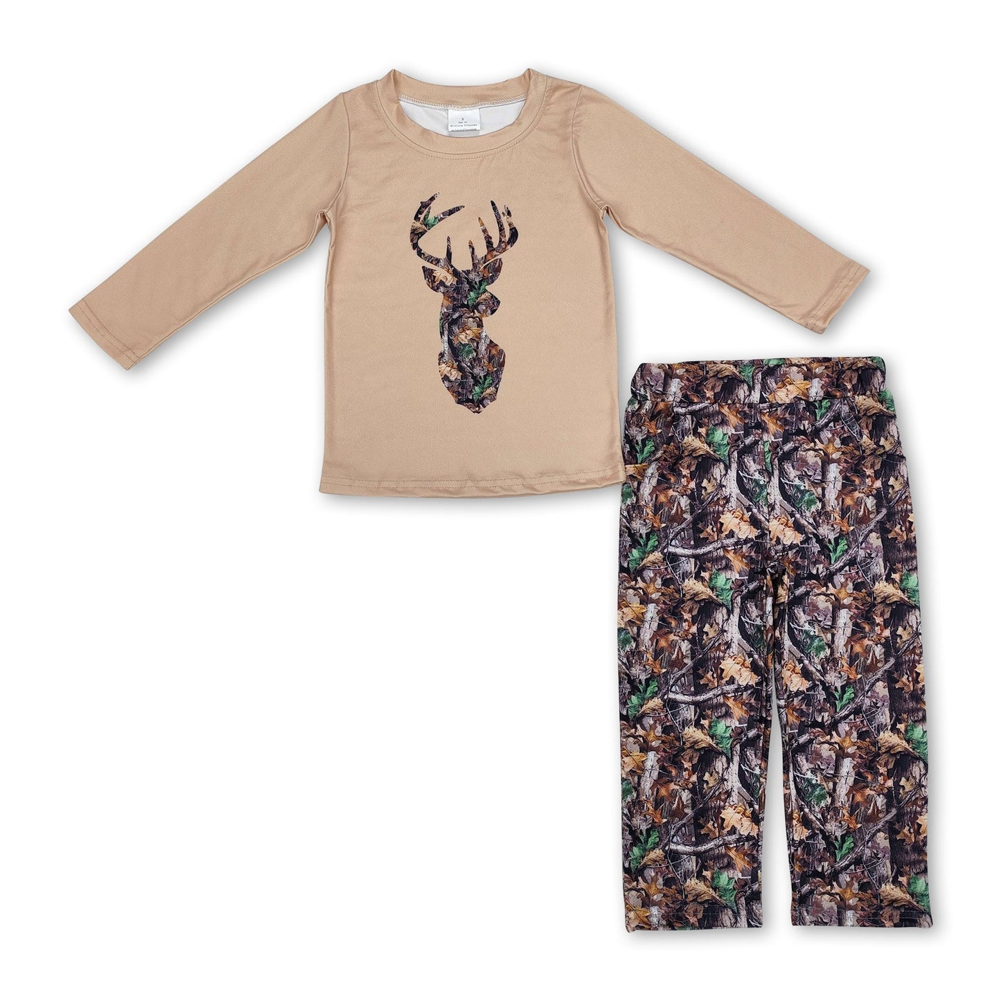 Langarm Hirsche Oberteil Camouflage Hose Jungen Kleidung