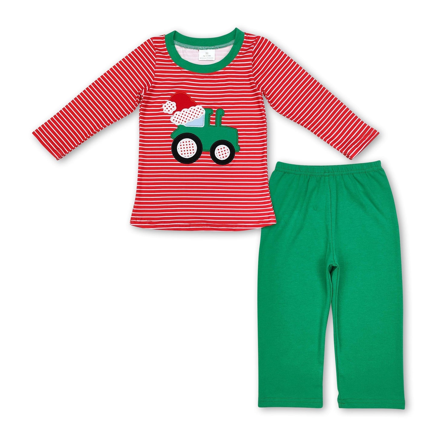 Stripe Santa Truck Kinder Jungen Weihnachtspyjama
