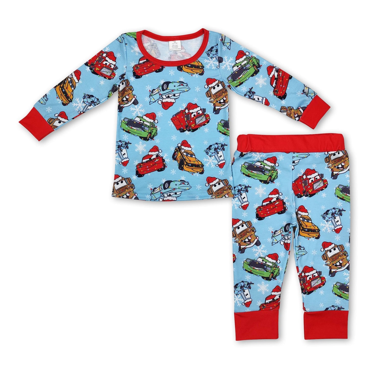 Rote Weihnachtsmütze Auto Kinder Jungen Weihnachtspyjama