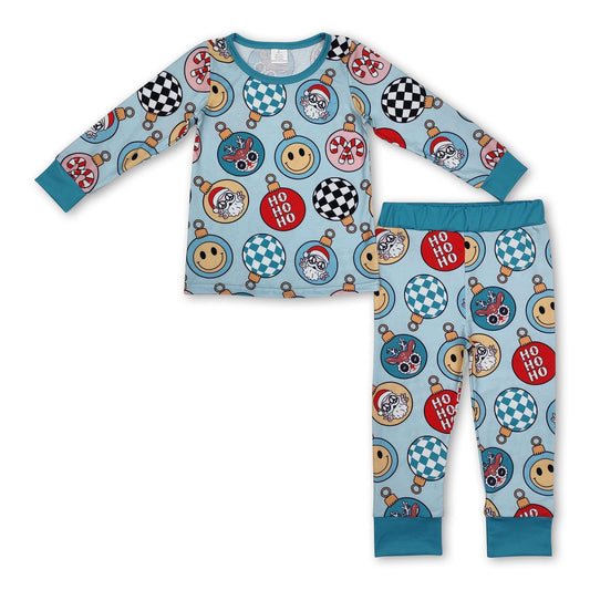 Ho ho ho Weihnachtsmann-Ornamente Baby Kinder Weihnachtspyjamas