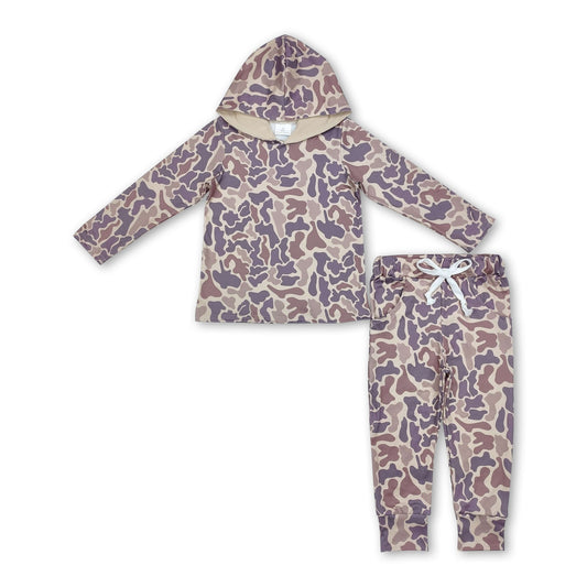 Khaki Camo Hoodie Hose Kinder Jungen Kleidung Set