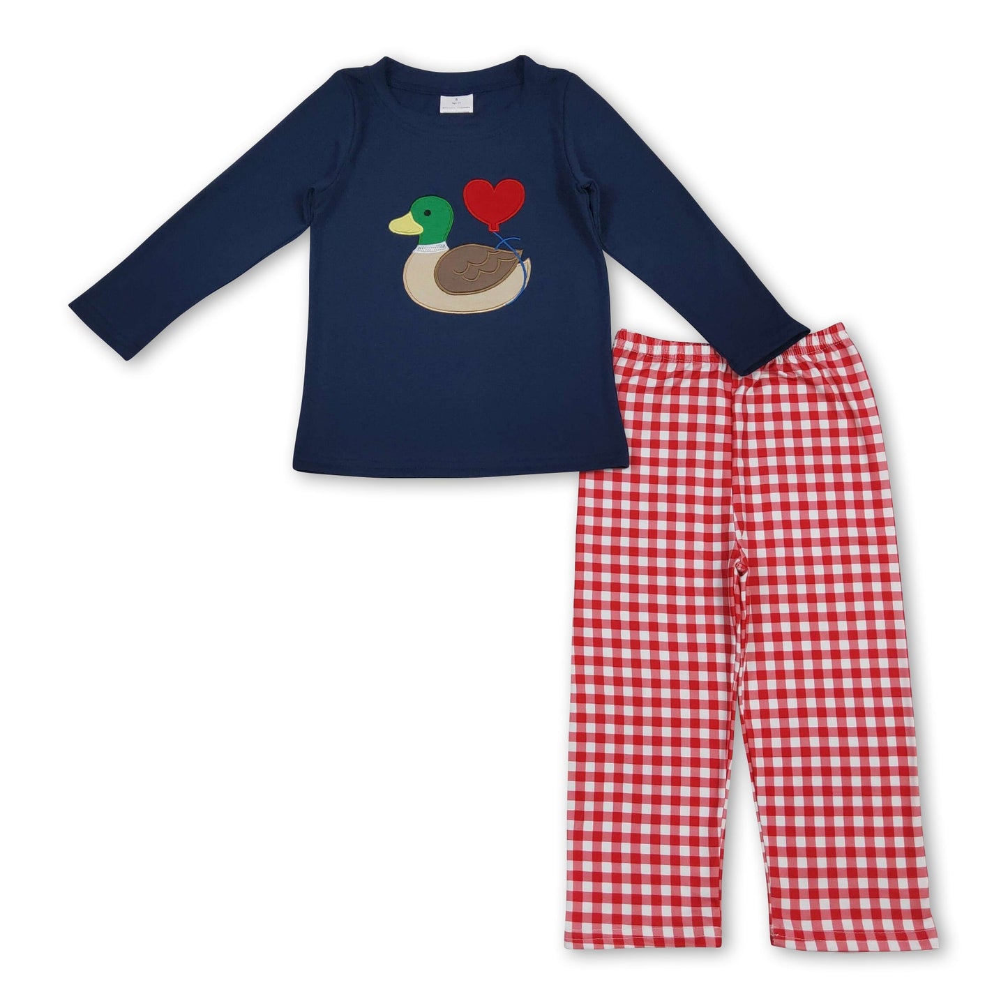langärmelige Valentins-Entenjungen-Outfits