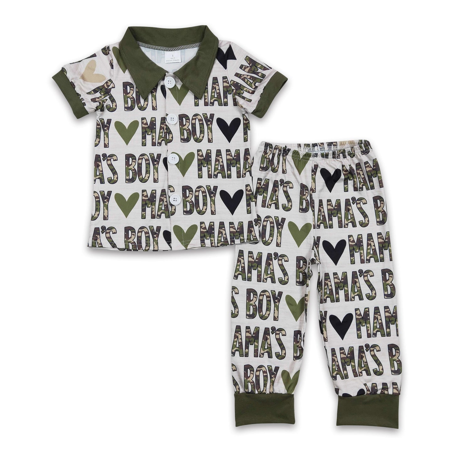 Mama's Boy Camo Kurzarm-Schlafanzug für Jungen