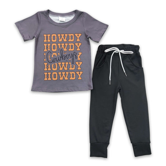 Howdy Cowboys, schwarze Taschenhose, Westernkleidung für Jungen