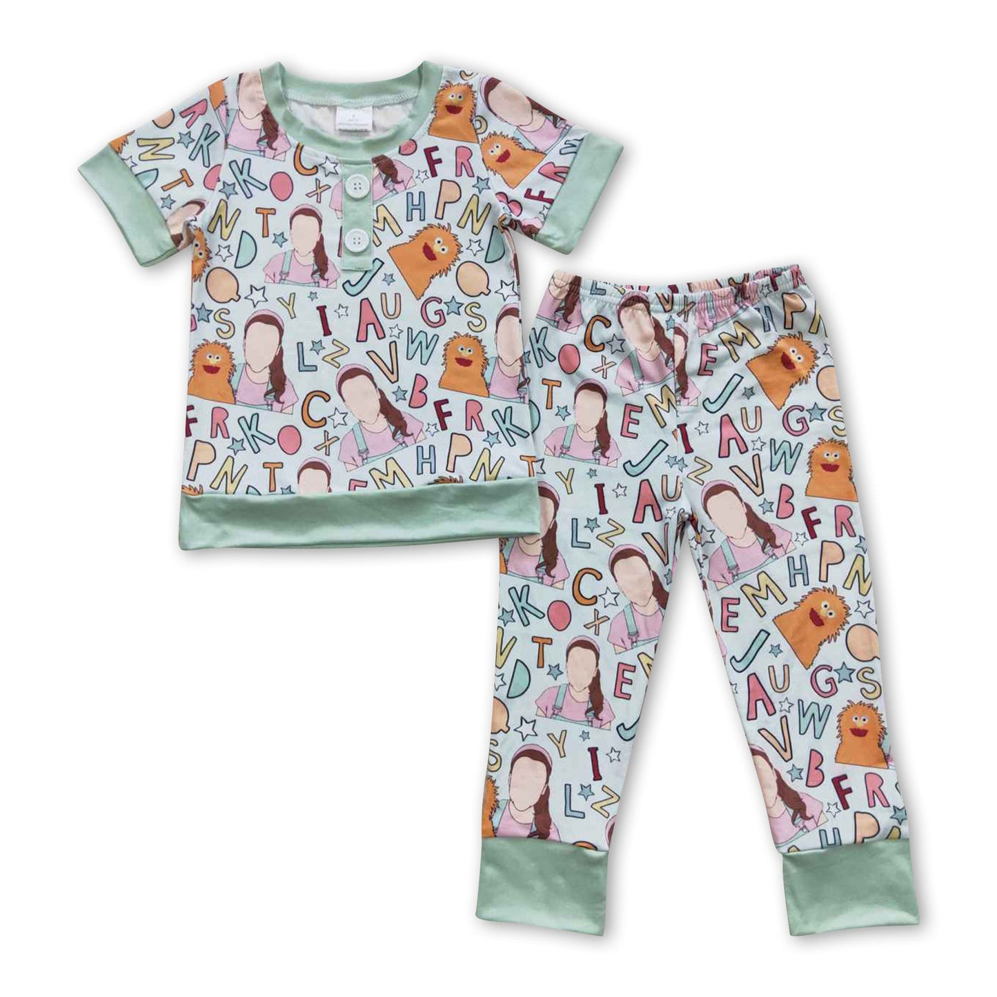 Buchstaben Kurzarmlehrer Kinder Jungen Pyjama