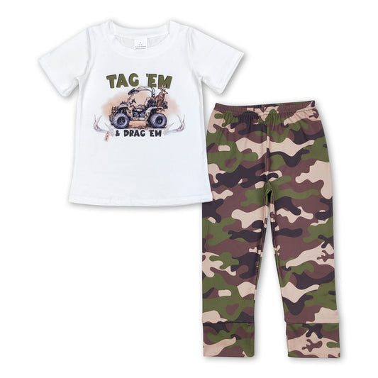 Traktor-Hirsch-Top Tarnhose Jungen Jagdbekleidung
