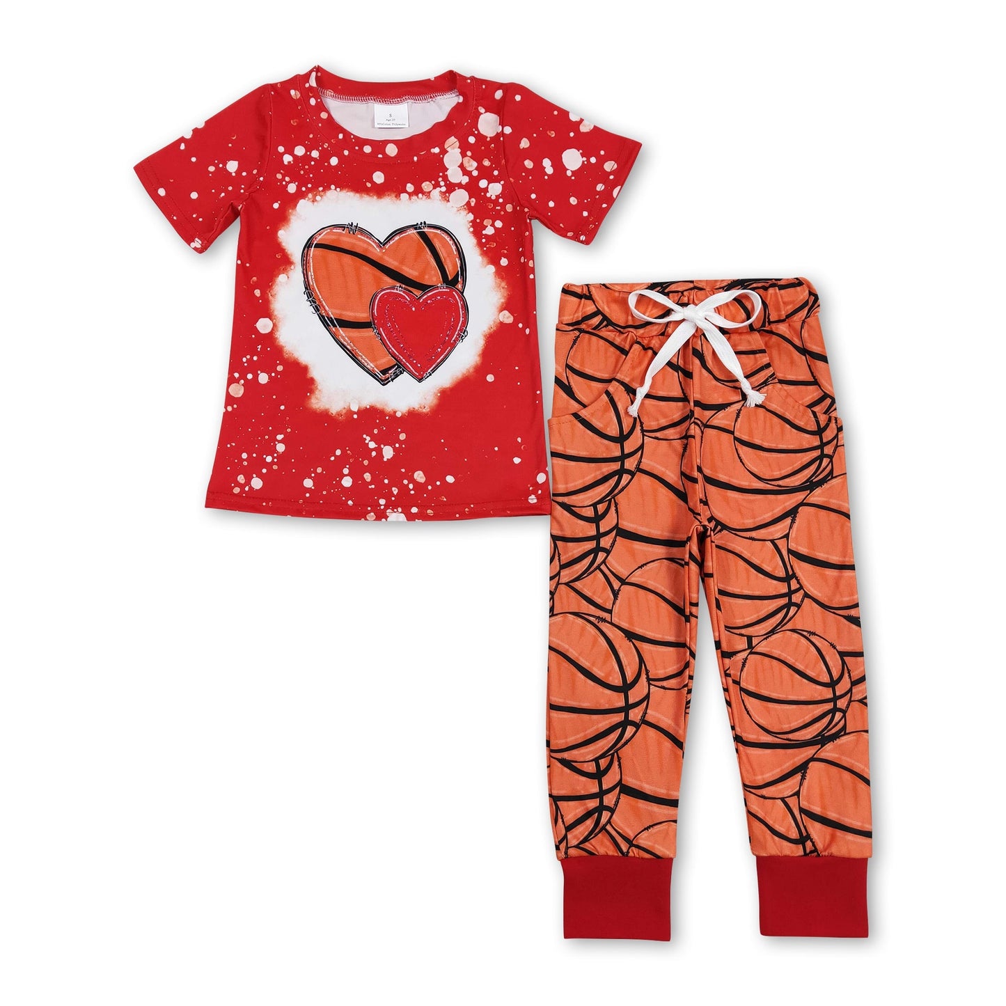 Basketball Herz Top Hose Kinder Jungen Kleidung